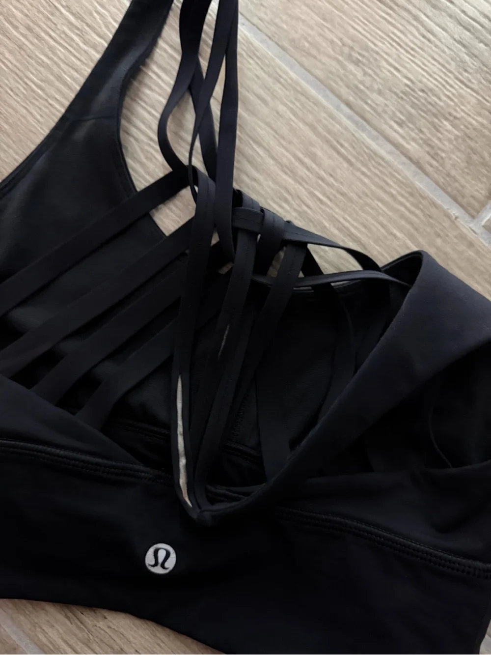lululemon athletica Black Multi-Strap Crossback Sports Bra